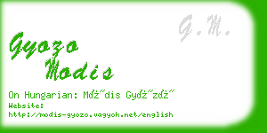 gyozo modis business card